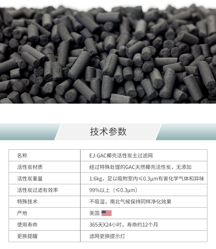 EJ-GAC椰殼活性炭主過濾網9