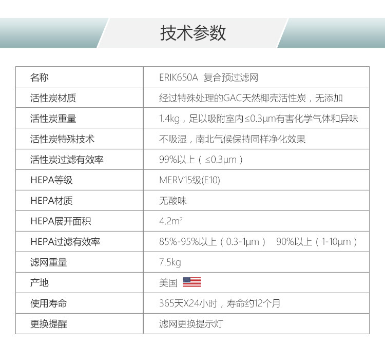 ERIK650A復合預過濾網9