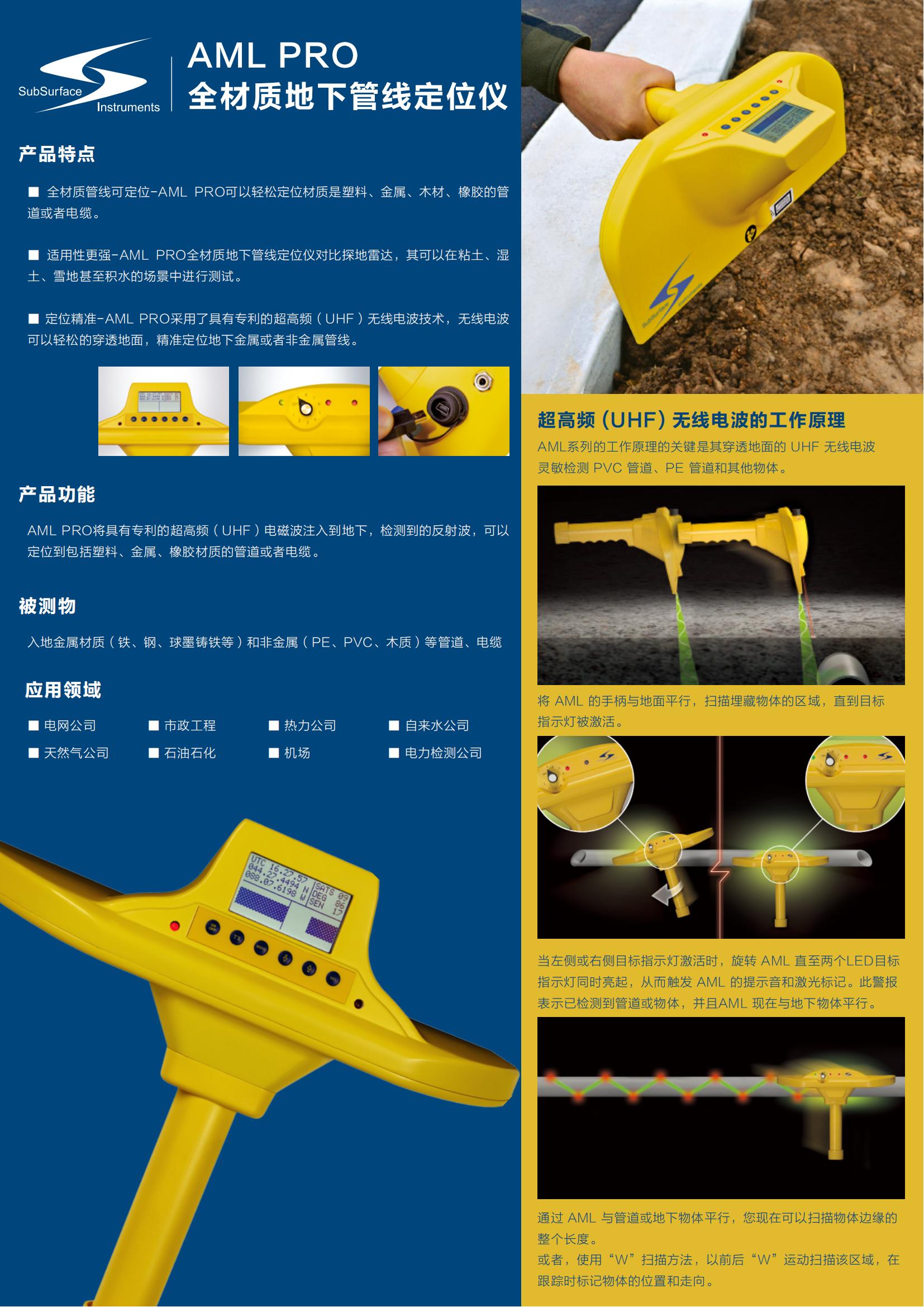 美國 SSI AML PRO 全材質地下管線定位儀